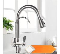 LBRTMED Purification Kitchen s Black Pull Out Kitchen Water Filter Tap 3 Way Mixer Grifo De Cocina De Pared Crane