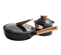 LBRTMED Removable Creative Flat Bottom Non-stick Household Fried Vegetable Cooker Set Kitchen Pot Cookware Set (Color : Style1 Four pieces) (Style1 Four Pieces) (Style2 Two Pieces)