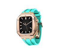 LBRTMED SCHIK Stainless Steel Case with Watch Band for Bands 44/45mm Rugged Strap Metal Protective Bumper Cover for iWatch Series 7/6/5/4/SE for Men