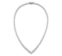 LBRTMED Shape Moissanite Tennis Necklace 925 Sterling Silver D Color Moissanita Diamond Chain Necklace (24inch(21ct))