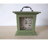 LBRTMED VejiA Mantel Clock Vintage Sitting Clock Wooden Home Accessories 19.5x6x20cm