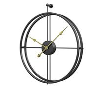LBRTMED Wall Clocks Bedroom Modern 3D Wall Clocks European Farmhouse Vintage Clock Round Iron Metal Clock Indoor Silent Non-Ticking Wall Clock Kitchen