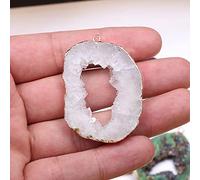 LBRTMED Wholesale Natural Crystal Quartz Stone Pendant Irregular Charms for DIY Jewelry Making Necklace Bracelet Erirngs