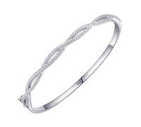 LBRTMED XFZJCHAP Sterling Silver Girls Bracelet, Cross Wave Cubic Zirconia Women's Gifts