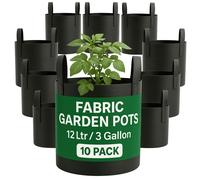 LBS Horticulture 10-Pack 3 Gallon Grow Bags