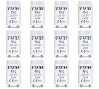 LbsAMP 12 Pack Fluorescent Light Starter FS-U 4-80W 220-240V Long Life Universal Lamp Starter for Fluorescent Tubes Lamps Aquarium UVC Lights Neon