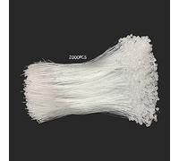 LbsAMP 2000 Pcs Self-Locking Plastic Tag Fastener, 12.5cm Transparent White Snap Lock, Clear Pin Security Loop, Plastic Cable Ties, for Price/Clothes/Hang Tag