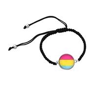 LBSBO LGBT Adjustable Bracelet Rainbow Gay & Lesbian Pride Bracelet (Pansexual -Br EU)