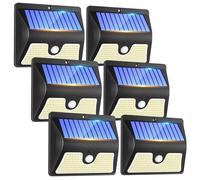 Security Lights Outdoor Motion Sensor - 150 LED Solar Powered Security Light Outside Garden Fence Waterproof Wall Lighting 3 Modes Solar Pir Lights Front Door Yard Garage