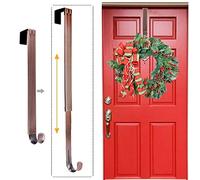 LBSUN Wreath Hanger, Adjustable Over The Door Wreath Hanger Wreath Holder Wreath Hook for Door Christmas (Bronze,20 lbs)