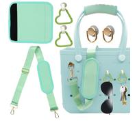 LBU Strap Wrap for Bogg Bag Accessories Charms, Adjustable Soft Shoulder Crossbody Straps with Handle Wrap, Shoulder Pad, Heart Key Holders Strap Replacement for XLarge/Medium/Small Bogg Beach Bags