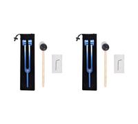 Lbvzxkad 2X 128Hz Aluminum Alloy Tuning Fork with Hammers for Nervous System Testing Sound Healing Therapy Health Care