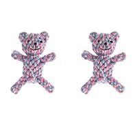 Lbvzxkad 2X Popular Chew Knot Toy Bear Tough Strong Puppy Dog Pet Tug War Play Cotton Rope