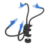 Lbvzxkad Adjustable Table Clamp Base Helping Hands Soldering Third Hand Tools 4 Flexible Gooseneck Arms for Electronics Repair A