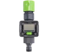Lbvzxkad Digital Water Flow Meter IPX6 Outdoor Garden Hose Water Calculate Consumption Water Flow Rate 3/4inch Thread Connectors