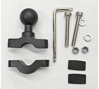 LBW Upgraded Handlebar U-Bolt mounting Base with 1" TPU Ball, Suitable for Rails with diameters from 0.5" to 1.25", Compatible with Dual-Socket arms and Bicycle and Motorcycle Phone mounts