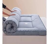 LBWARMB Japanese Floor Futon Mattress, Roll Up King Size Mattress Floor Bed Tatami Foldable Soft Pressure Reducing Breathable Double Futon Mattress Student Dormitory Home Mattress(Blue,150cm*200cm)