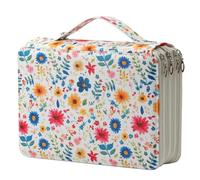 Lbxgap 200 Slots Pencil Holder with Zipper Closure Twill Fabric Large Capacity Pencil Case for Watercolor Pens or Markers, Pencil Case Organizer for Artist