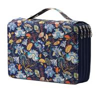 Lbxgap 200 Slots Pencil Holder with Zipper Closure Twill Fabric Large Capacity Pencil Case for Watercolor Pens or Markers, Pencil Case Organizer for Artist