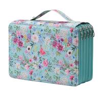 Lbxgap 250 Slots Pencil Holder with Zipper Closure Twill Fabric Large Capacity Pencil Case for Watercolor Pens or Markers, Pencil Case Organizer for Artist