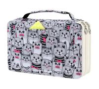 Lbxgap 60 Slots Marker Organizer Case 2-Layer Zipper | Portable Art Marker Storage Bag with Carrying Handle for Touch Spectrum Noir Paint Sharpie Markers