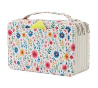 Lbxgap 90 Slots Marker Organizer Case 3-Layer Zipper | Portable Art Marker Storage Bag with Carrying Handle for Touch Spectrum Noir Paint Sharpie Markers