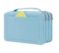 Lbxgap 90 Slots Marker Organizer Case 3-Layer Zipper | Portable Art Marker Storage Bag with Carrying Handle for Touch Spectrum Noir Paint Sharpie Markers