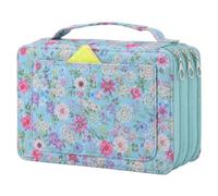 Lbxgap 90 Slots Marker Organizer Case 3-Layer Zipper | Portable Art Marker Storage Bag with Carrying Handle for Touch Spectrum Noir Paint Sharpie Markers
