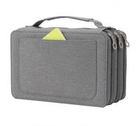 Lbxgap 90 Slots Marker Organizer Case 3-Layer Zipper | Portable Art Marker Storage Bag with Carrying Handle for Touch Spectrum Noir Paint Sharpie Markers