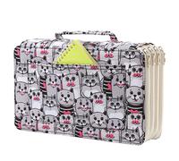 Lbxgap Colored Pencil Case- 300 Individual Slots Pencil Holder Pencil Bag Large Capacity Pencil Organizer with Handle Strap Handy Colored Pencil Box with Printing Pattern