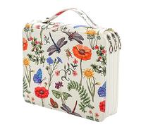 Lbxgap Portable Colored 120 Slots Pencil case Organizer with Printing Pattern for Prismacolor Watercolor Pencils, Crayola Colored Pencils, Marco Pencils