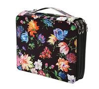 Lbxgap Portable Colored 120 Slots Pencil case Organizer with Printing Pattern for Watercolor Pens or Markers, Pencil Case Organizer for Artist