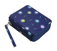 Lbxgap Portable Colored 72 Slots Pencil case Organizer with Printing Pattern for Watercolor Pens or Markers, Pencil Case Organizer for Artist