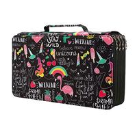 Lbxgap Portable Colored case Organizer Slot holds 300 pcs Pencils with Printing Pattern for Watercolor Pens or Markers, Pencil Case Organizer for Artist