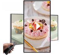 Lbxlhr Digital Signage Screen,IPS 1080P, Landscape+Portrait Switching+Looping+Smart Split Screen,Digital Signage Player for Restaurant, Bubble Tea Shop, Retail(21.5in)