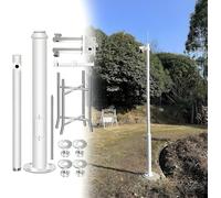 Lbxlhr Outdoor Security Camera Mounting Pole with 4 Brackets 8FT to 20FT Standing Post,Camera Mounting Bracket Pole for Backyard Garden Driveway(3m/118in)