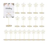 lbxtswpl 20 PCS Table Number Holders, Place Card Holder, 3.35 Inch Table Number Stands, Star-Shaped Wedding Table Number Holder for Party Graduation Home Restaurant Centerpiece Decor