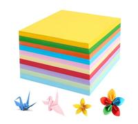 lbxtswpl Origami Paper, 200 Sheets Handmade Pastel Paper Cardstock, 10 Assorted Colours Double Sided Origami Kit for DIY Crafts (15x15cm)