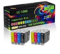 LC-1000 Compatible for Brother Ink Cartridges with Chip MFC-660CN MFC-5860CN MFC-465CN MFC-440CN MFC-3360C Printers (2 Set)