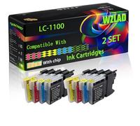 LC-1100 Compatible for Brother Ink Cartridges with Chip DCP-185C DCP-385C DCP-395CN DCP-6690CW Printers (2 Set)