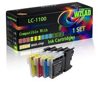 LC-1100 Compatible for Brother Ink Cartridges with Chip DCP-185C DCP-385C DCP-395CN DCP-6690CW Printers (1 Set)