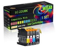 LC-22UBK LC-22UC LC-22UM LC-22UY Compatible for Brother Ink Cartridges with Chip DCP-J785DW Printers (1 Set)