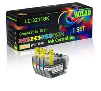 LC-3211BK LC-3211C LC-3211M LC-3213Y Compatible for Brother Ink Cartridges with Chip DCP-J572DW MFC-J5720DW DCP-J772DW Printers (1 Set)