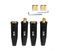 LC-40 Welding Cable Connector for High Amperage Welding Applications 350 Amp Capacity 1/0 to 2/0 Cable Fit Precision Brass Build (2 sets)