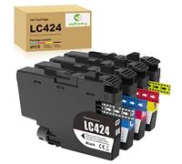 LC-424 Ink Cartridges for Brother LC424 LC 424 LC-424 Inkjet Cartridges Compatible with Brother DCP-J1200W DCP-J1200WE Printers (1 Black, 1 Cyan, 1 Magenta, 1 Yellow, 4-Pack)