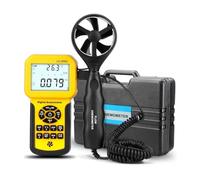 LC-856A CFM Meter, HVAC Anemometer Handheld Measure Air Flow Velocity Temp, Wind with Back Light, MAX MIN AVG for Sailing(856A)