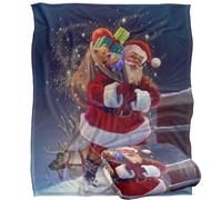 Lc Christmas Santa Chimney Magic Silky Touch Super Soft Throw Blanket 152 X 127 cm