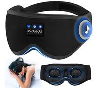 LC-dolida Bluetooth Sleep Mask Headphones Complete Blackout 3D Deep Eye Mask with Headphones Bluetooth V5.4 Can Play 15Hrs Breathable Eye mask with Earphones for Travel,Nap Sleeping,Shift Work