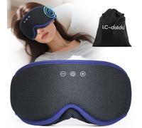 LC-dolida Bluetooth Sleep Mask Headphones for Side Sleeper, Total Blackout 3D Eye Mask Sleeping for Men Women, Breathable Soft Sleep Headphones with Ultra-Thin Stereo Speakers for Restful Sleep