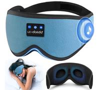 LC-dolida Bluetooth Sleep Mask Headphones,Upgraded 3D Sleeping Headphones for Side Sleeper,16Hrs Playing Music Eye Mask with Bluetooth Earphones,Sleep Aids for Men/Women/Nap/Relax/Travel